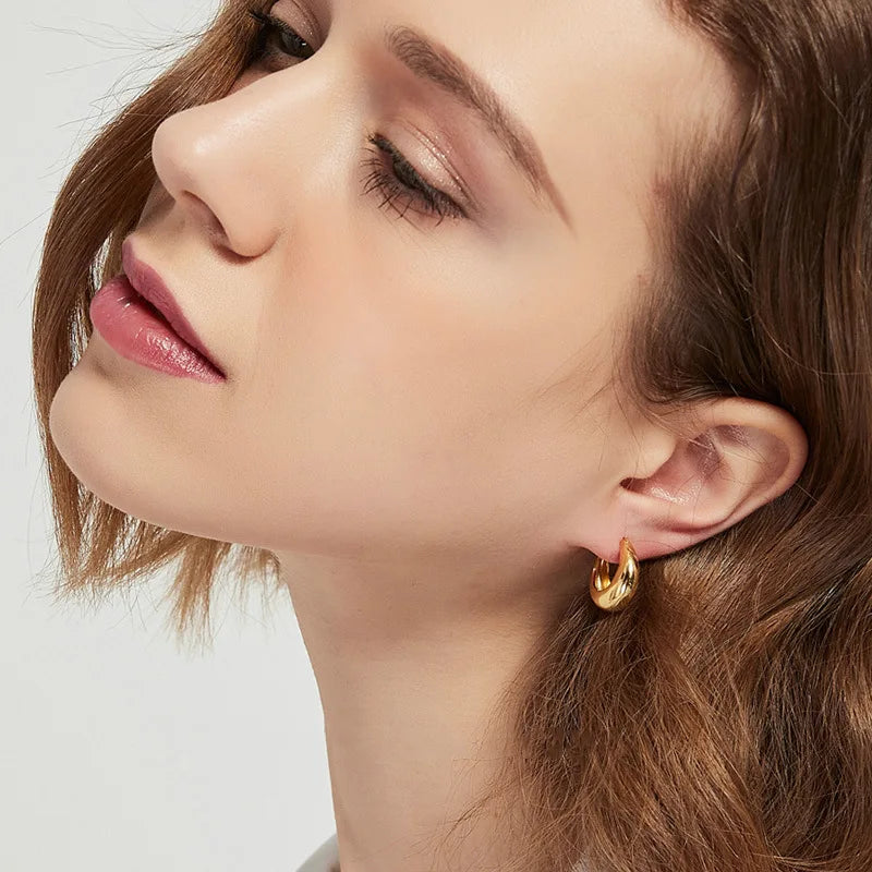 925 Silver plated Chunky Earrings
