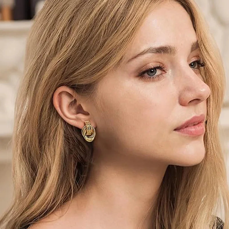 18K Gold Plated Chunky Earrings