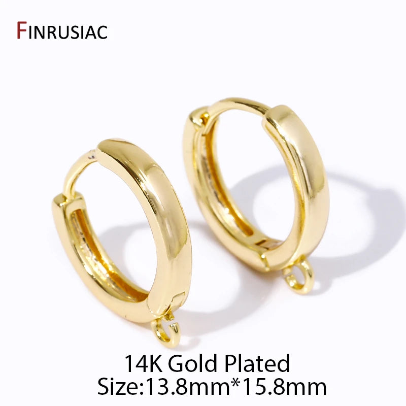 14K Gold Plated Huggie Earrings