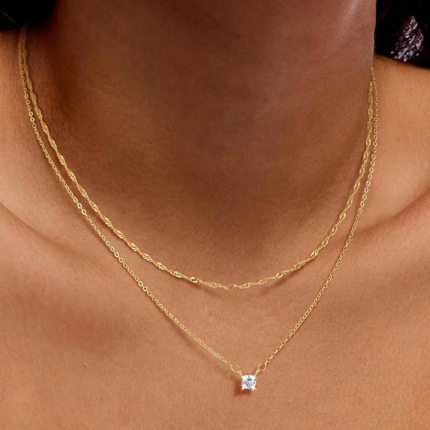 14K Gold/Silver Waterproof Necklace