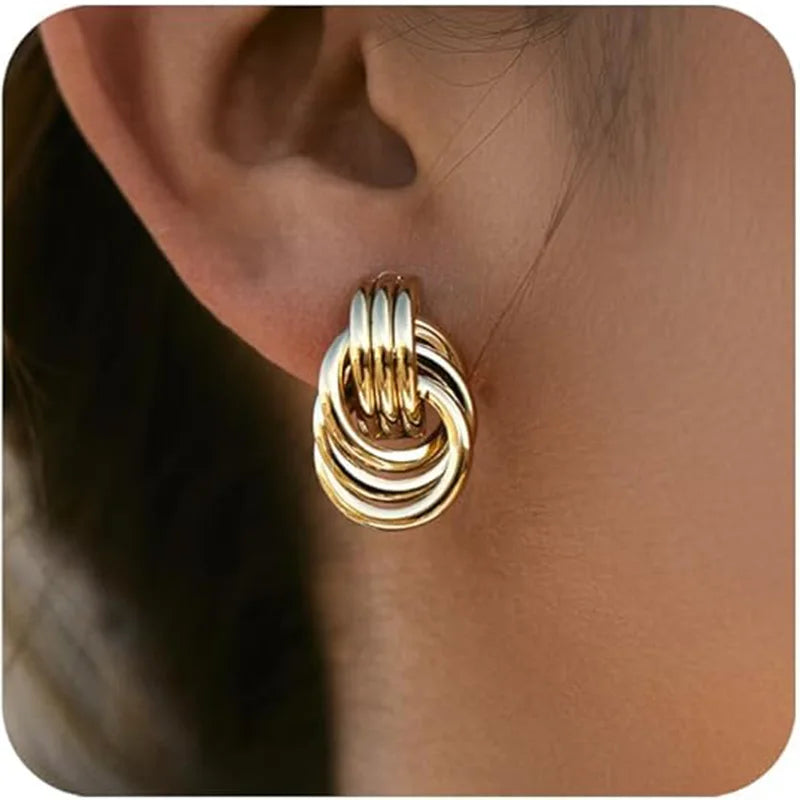 18K Gold Plated Chunky Earrings
