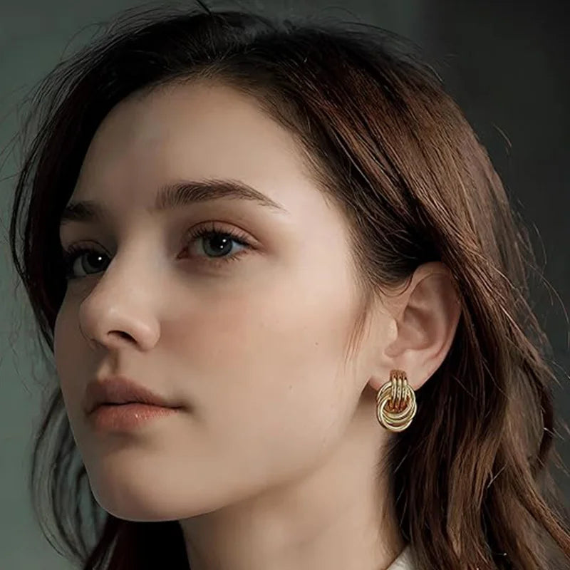 18K Gold Plated Chunky Earrings