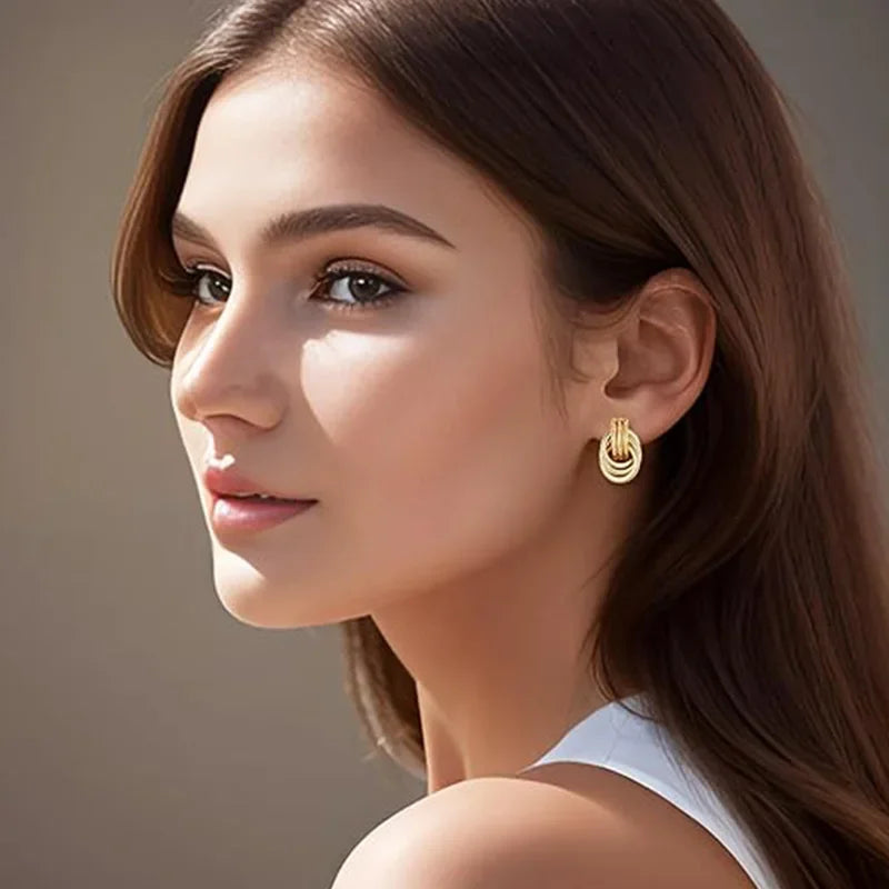 18K Gold Plated Chunky Earrings