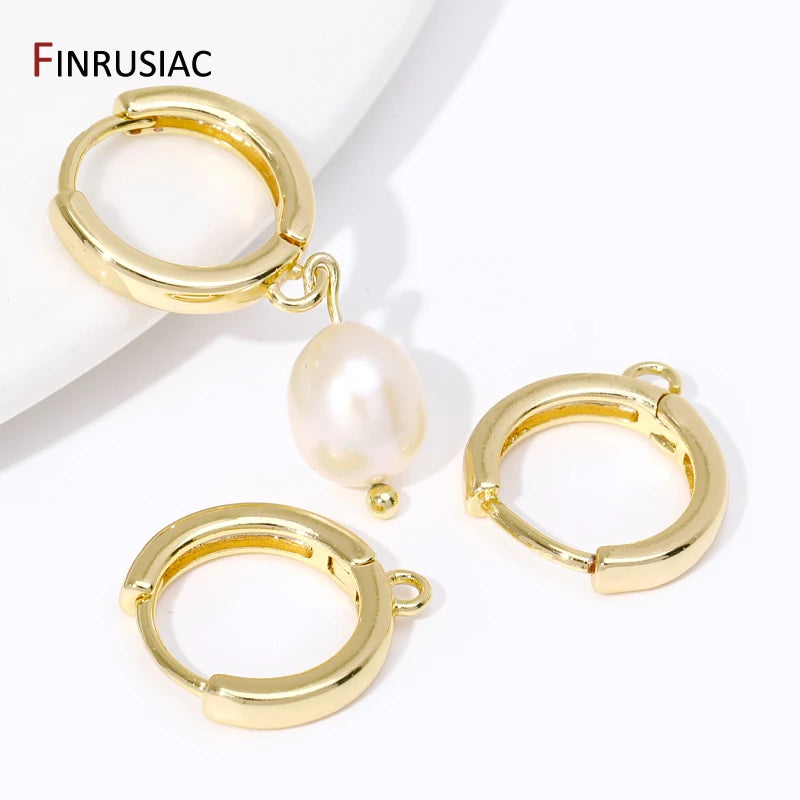 14K Gold Plated Huggie Earrings