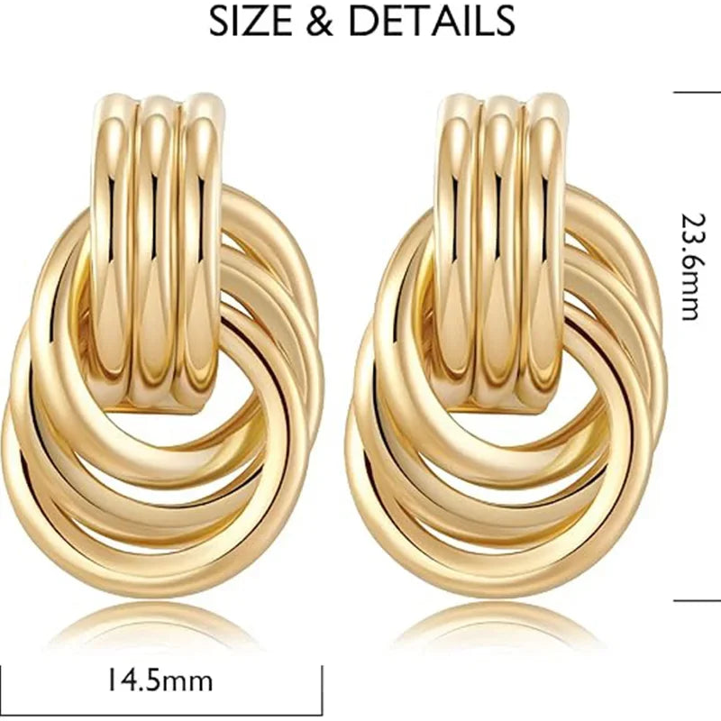 18K Gold Plated Chunky Earrings