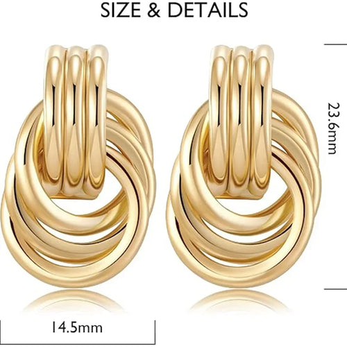 18K Gold Plated Chunky Earrings